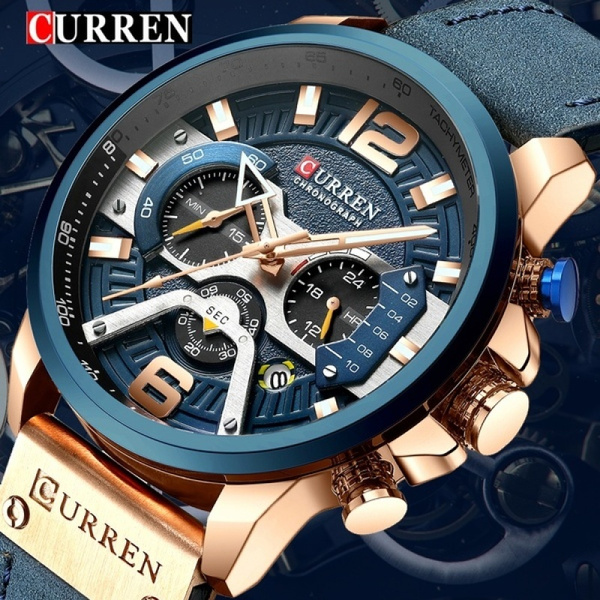 Montre Homme Luxury CURREN Luxury Brand Men Fashion Leather Sports