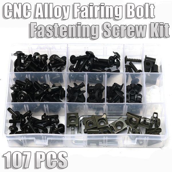 CNC Alloy Motorcycle Complete Fairing Bolt Kit Bodywork Screws Nuts For Kawasaki