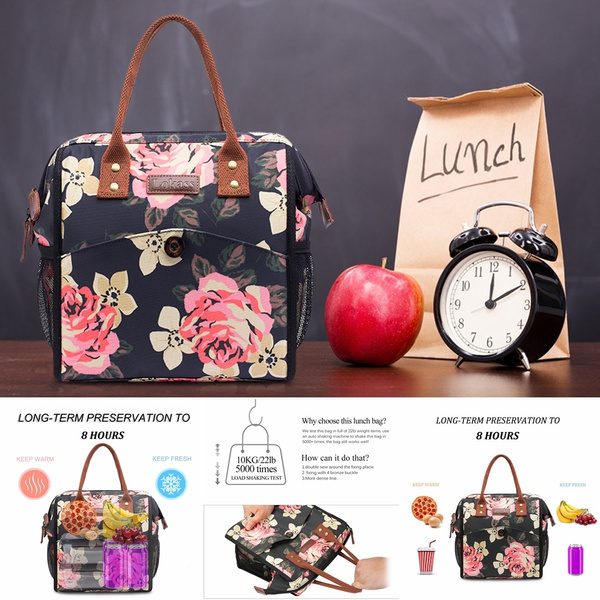 Lunch Bags for Women Water-resistant Cooler Tote LOKASS Insulated 13 styles 