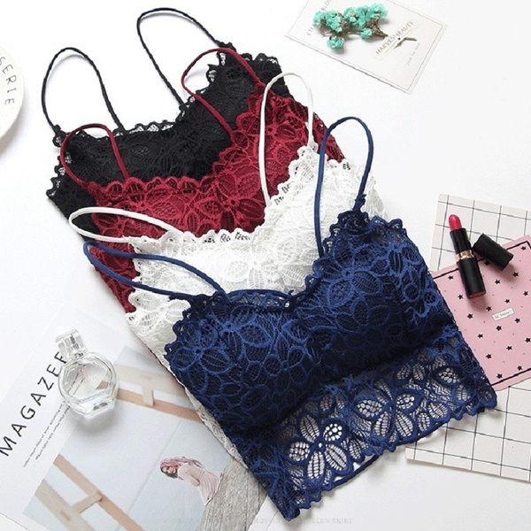 Women Embroidery Lace Bra Padded Push Up Bras Bralette Bh Sexy