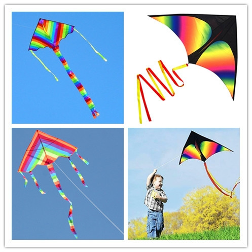 For You A Thousand Times Over Rainbow Kite Kids And Adults Flying Wind Toy Boys Girls Kite Outdoor Fun Sports Beach Children Fly Toys Cerf Volant Faire Du Cerf Volant Fly A Kite Wish