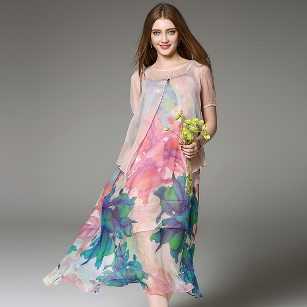 mulberry silk dress