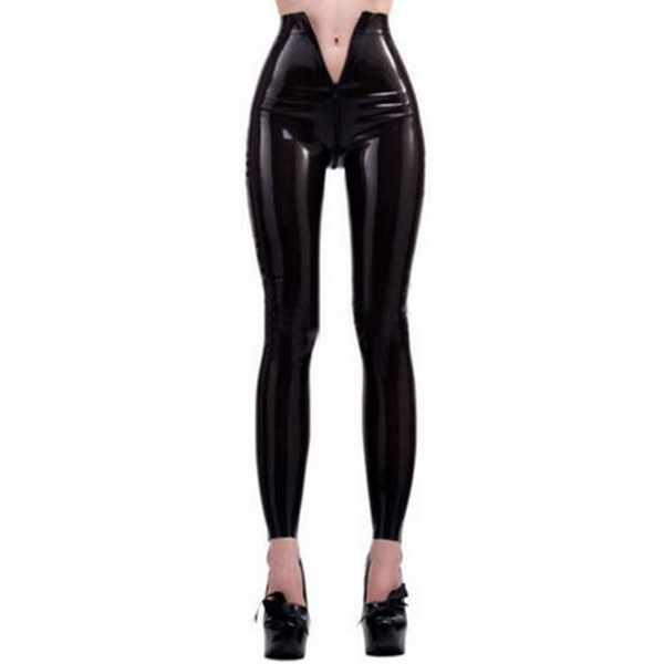 Sexy Latex Pu Leather Pants Leggings Outfit Women Black High Waist Back  Zipper Trousers Female Skinny Faux Leather Pants Custom  AliExpress