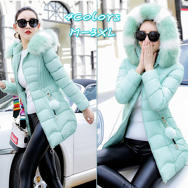 Winter Women's Winter Cotton-padded Jacket Female Korean Style Ladies  Hooded Padded Fashion Coat Plus Size