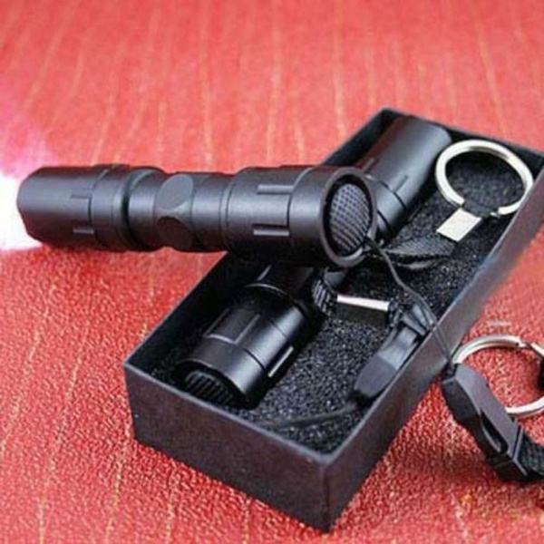 LS360 Mini Pocket LED Torch – 500+ Lumens, Waterproof, 1xAA, Black Aluminium, Made In Japan