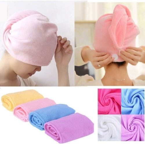 60*22cm Hair Towel Drying Quick Dry Microfiber Twist Bath Spa Hair Wrap Hat NEW 