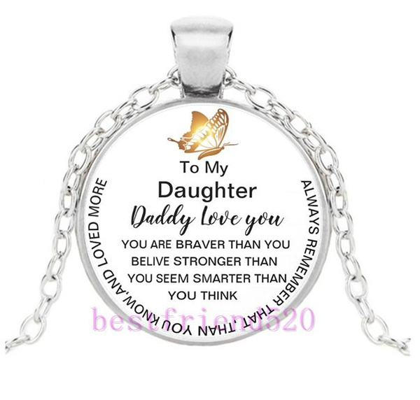 Father and Daughter Necklace Gifts for Daughter Chain Always Beloved Love Dad 