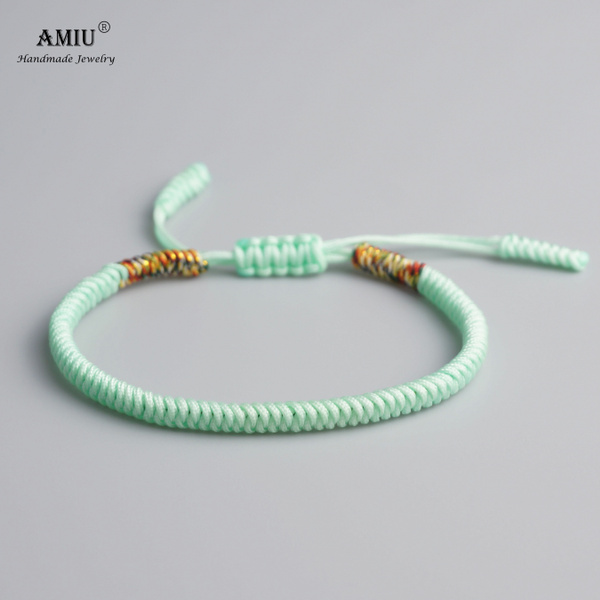 Tibetan Lucky Handmade Rope Bracelets for Men Women Friendship Braided Wish Rope Knot Bracelet