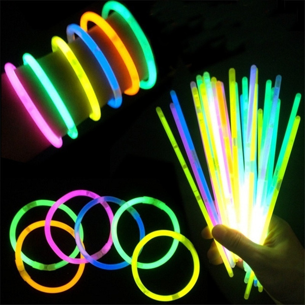 Party Fluorescence Light Glow Sticks Bracelets Necklaces Neon for Wedding  Party