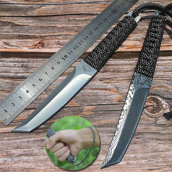 EDC Everyday Carry Knives Japanese Pocket Knife Fixed Blade Knife Tanto  Dagger Outdoor Survival Camping Hunting Fishing Knife