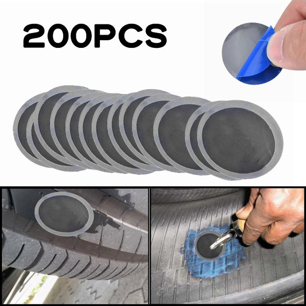 Car Round Natural Rubber Tyre Puncture Patches 200Pcs 32mm Tire Repair Patch 