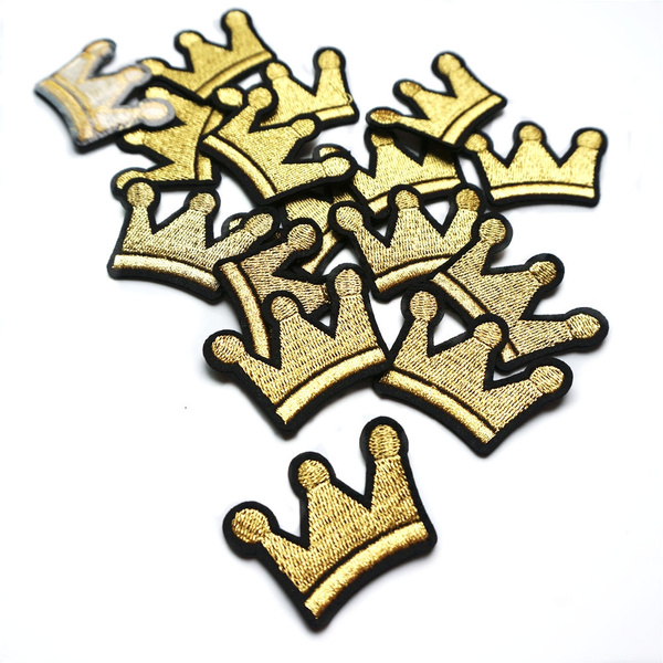 Patch Iron Jacket Crown, King Crown Iron Patch