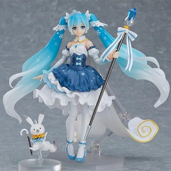 Anime Vocaloid Hatsune Miku Figma Ex 054 Snow Miku Snow Princess Ver Pvc Action Figure Collectible Model Kids Toys Doll Gift Wish