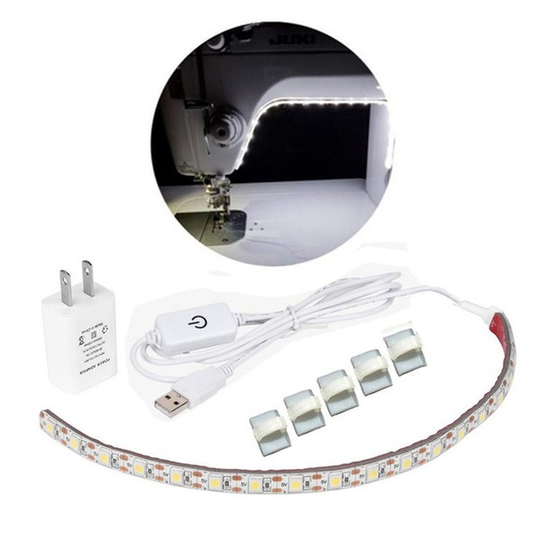 Sewing Machine LED Light Strip Light Kit 24.5 DC5V Flexible USB Sewing  Light 60cm Industrial Machine Working LED Lights with/without USB plug