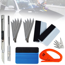 Car Vinyl Tint Film Wrapping Felt Squeegee Cutter Installing Tool Kit