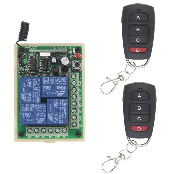 2/4 Buttons 315MHz/433MHz RF Remote Controller Wireless Transmitter DC 12V 
