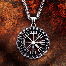 viking, Steel, Men  Necklace, Jewelry