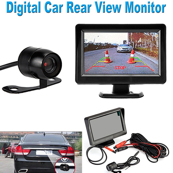 GZDL 4.3'' TFT Screen Car Rear View Backup Monitor Parking Reverse Car ...