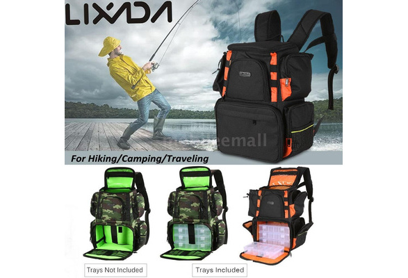 Lixada Fishing Tackle Bag Fishing Backpack With Fishing Lures Bait Box (  Can Choose 4 Fishing Tackle Boxes)