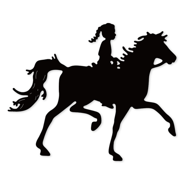Girl ride Horse Frame Metal Cutting Dies for DIY Scrapbooking Craft