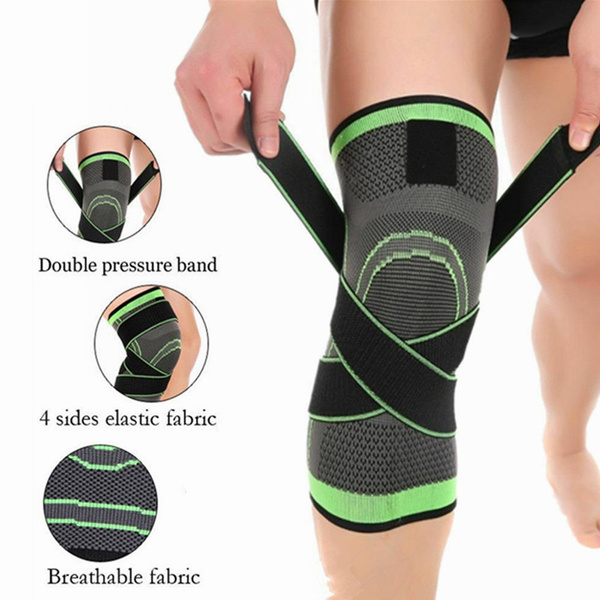 3D Knee Brace Breathable Running Jogging Sports Sleeve Support Weaving Leg