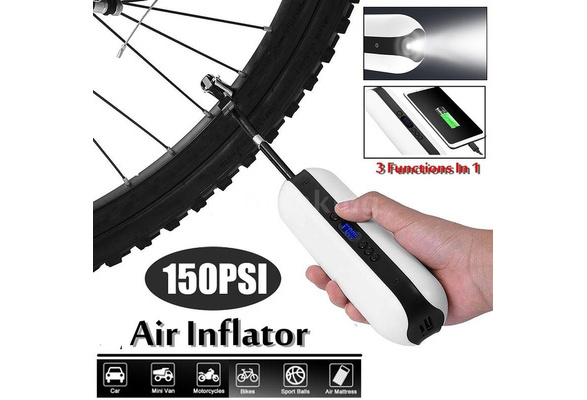 150PSI Bike Electric Inflator Bicycle Cycle Tire Air Pressure Pump H0E3