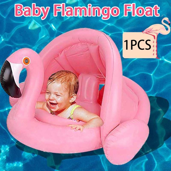 flamingo baby float with canopy