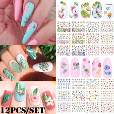 nail decoration, butterfly, nail stickers, flamingo