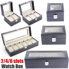 Box, case, puleatherwatchdisplaybox, leather