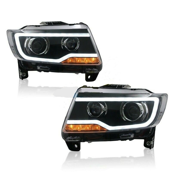 HID Headlights For 20112013 Jeep Grand Cherokee Front Bumper LED Bixenon Lamps Wish