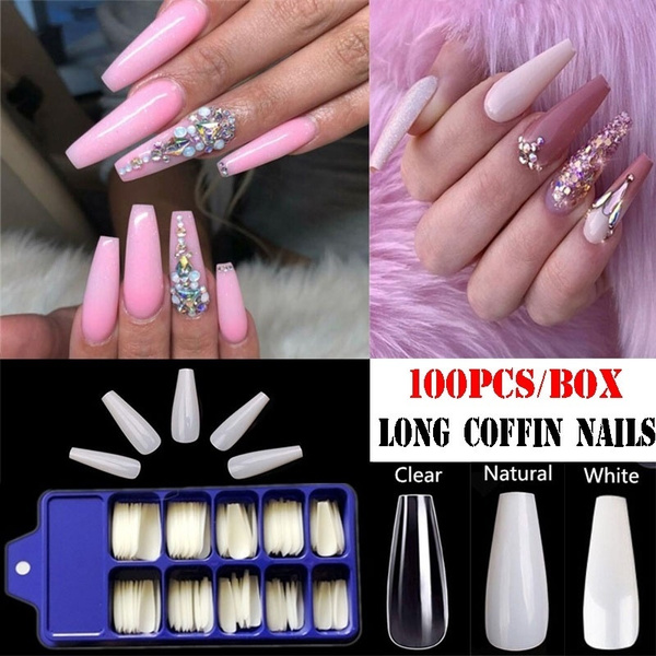 100Pcs/box All Size Fake Nails Tips Artificial Long Ballerina Natura All Cover Coffin False Nails Art Accessary | Wish 100Pcs/box All Size Fake Nails Tips Artificial Long Ballerina Natura All Cover Coffin False Nails Art Accessary | Wish