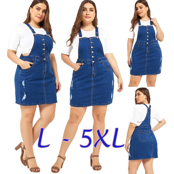 overall skirt dress plus size