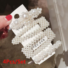 4Pcs/Set Hot Korean style pearl hair clip girl adult clip hair clip hair accessories girlfriend gift