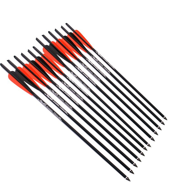 PMSM 20 Inch Carbon Crossbow Bolts Arrows 12 Pack and 6 Pack 3 Blades Hunting Broadheads Set,Hunting Crossbow Arrows with 4 Vanes and Replaced Arrowhead Tip (20inch Green and Silver
