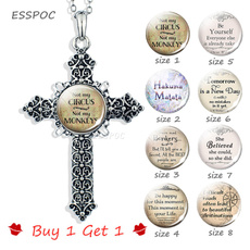pendantquote, Cross necklace, crossjewelry, religiousjewelry