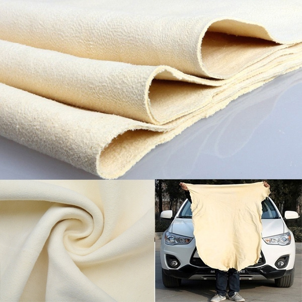 TM CaandShop 60x90cm Large Natural Leather Chamois Car Drying Towel Absorbent Cleaning Cloth