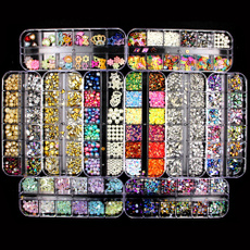 20 STYLE Box-packed Alloy Drill Pearl Rivet Sequin Nail Ornament Preferential Kit
