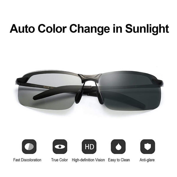 Amazon.com: Lasiyanor Lightweight Driving HD UV400 Protection Sunglasses,  Sport Sunglasses Stylish Automatic lens color change for Men and Women,  Fishing Hiking Golf cycling Everyday Use : Everything Else