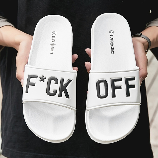 Women F*ck Off Slippers Summer Sandals 