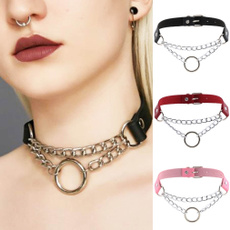 Harness, chainchokernecklace, Chain, chainleathercollar