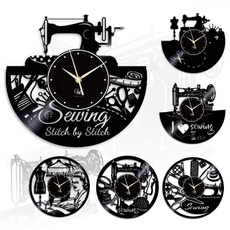 sewingvinylwallclock, Home Decor, Clock, Battery