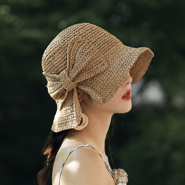 Fashion Hat Trendy Hat Hat for Woman Summer Hat Beach Hat Vacation Hat Holiday Hat 100/% Raffia Straw Weave Fashion Hat