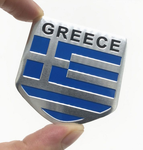 Greece Greek Flag Car Fender Emblem Badge Motorcycle Gas Tank Decal Sticker
