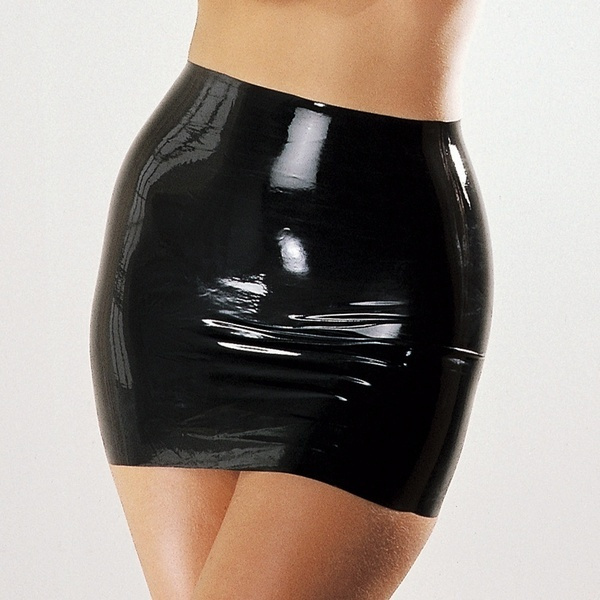 latex skirt mini