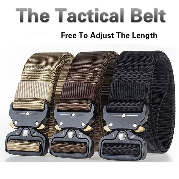 Men's Belt New Quick Release Buckle Outdoor Safety Outer Belt Military ...