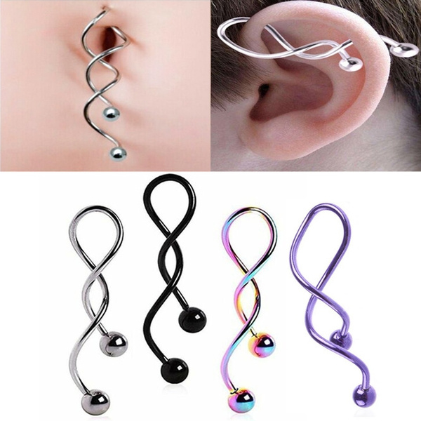 Spiral belly on sale button rings