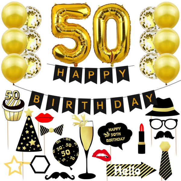 Amosfun 50th Birthday Confetti 50 Number Confetti 50th Party Confetti for Party Supplies 1800 Pcs 