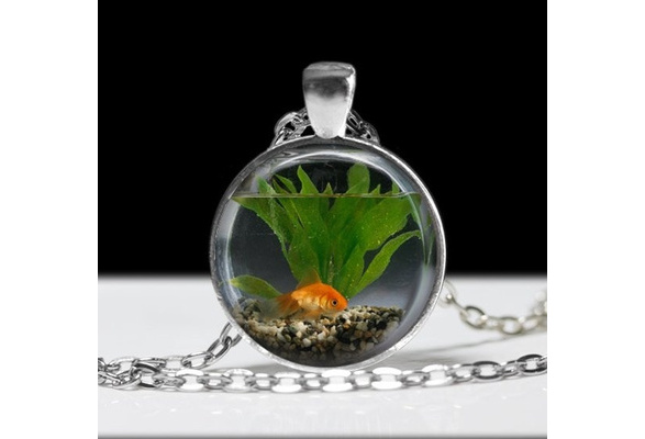 Fish hot sale tank necklace