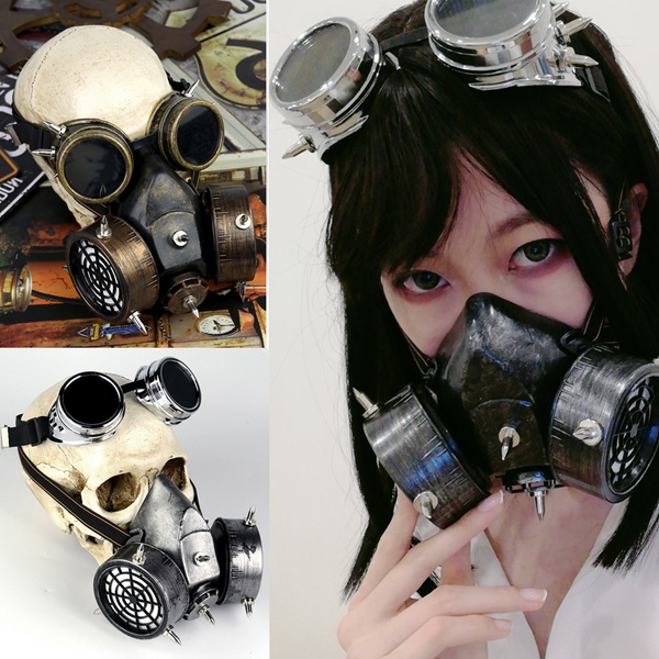 Cyberpunk Mask, Steampunk Goggles, Mechanical Gas Masks, Halloween Masks.