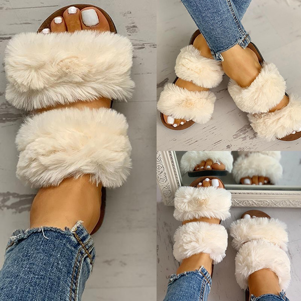 fur shoes